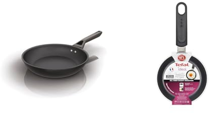Ninja ZEROSTICK Classic Cookware 20cm Frying Pan, Non-Stick, Long Lasting Aluminium & Tefal Ideal Mini One Egg Wonder 12 cm, Non Induction, Black