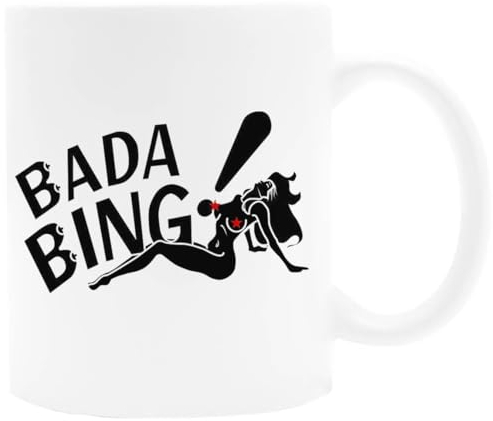 Udaytee Bada Bing Bicchiere Per Bevande In Tazza In Ceramica Bianca