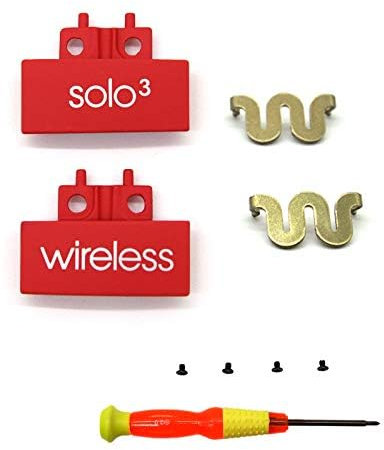 Solo 3 Scharnier-Ersatz-Metall-Reparaturteile für Beats Solo3/Solo2 kabellose Kopfhörer, langlebiges Reparaturset, Ersatz-Kopfband, Metall-Klappscharnier-Clip, Abdeckstift, Reparaturteil-Set (rot)
