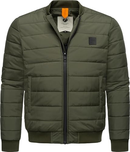 Ragwear Herren Bomberjacke Übergangsjacke leichte wasserdichte Sommerjacke kurz Boomber YOUMODO Dark Olive Gr. XL