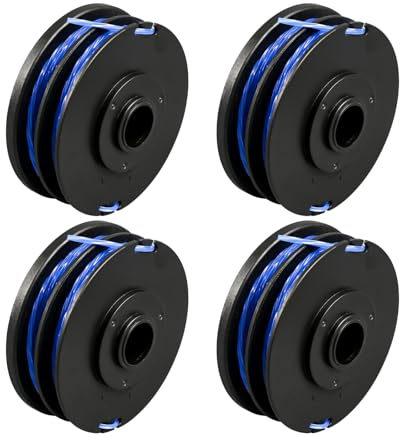 Bobine de fil pour débroussailleuse Ryobi RAC123 5132002671 1,5 mm 8,3 m pour débroussailleuse Ryobi RLT4027, RLT4125, RLT5027, RLT6030, RLT5127, RLT6130 (4 bobines)