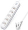 Aigostar Multiprises 5 Prises avec Interrupteur, Extension D'alimentation de 5 Mètre, Sécurité Enfant, Française, Blanc, 16A 250V
