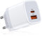 20W USB C Ladegerät 2 Port Mehrfach Ladegerät,iPhone Ladegerät Charger Schnellladegerät für iPhone 15/14/16 Pro Max, iPad, Samsung Galaxy S25 Ultra S24 FE 23 22, Google Pixel 9 8 Huawei Oneplus, weiß