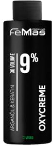FemMas Oxycreme in 9% 100ml I Oxidationsmittel zum Haare färben & Tönen I Leichte Anwendung & optimaler Halt I Entwickler für gleichmäßige Ergebnisse in Salon-Qualität I Hair Color Developer