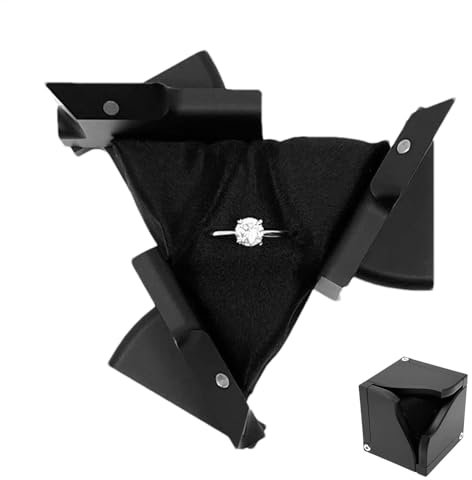 Kinetacubes Ring Box, Rotating Ring Box, Aluminum Alloy Ring Box, Dynamic Cubes Ring Box, Wedding Ring Box, Ring Storage Box, Proposal Ring Box, Elegant Ring Box, Jewelry Storage Box, Unique Ring Box