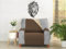 Funda Sofá Sillón Relax 1 Plaza, Cubre Sofá Ajustable y Lavable, Protector Sofá Antimanchas y Resistente, Ideal para Mascotas, Diseño Moderno y Cómodo para el Hogar (Chocolate/Beige)