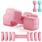 Dripex Hanteln Set Verstellbare Hanteln 1 Paar 5kg x2 oder 2,5kg x2, Schnell justierbare 6 Hantelplatten mit einem Gewicht von 0,5 kg oder 0.25 kg (Rosa 5 kg x2)