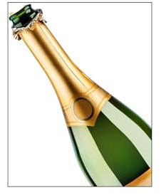 Edible print Champagne bottle Cake topper decoration on premium icing paper up to A4 in height - uncut (6)