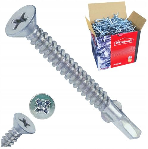 Vis auto-taraudeuses à tête fraisée pour bois sur acier PH (250, 4,8 x 45 mm)