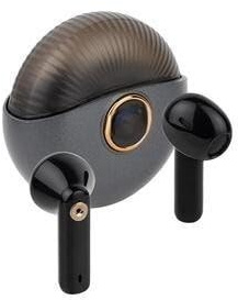 watiowave Kabellose Kopfhörer mit Mikrofon, grau, Bluetooth-Konnektivität, Geräuschunterdrückung, ideal für Anrufe und Musikhören.