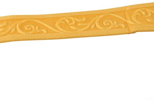 Crown Molding Peel and Foam White Self-Adhesive Flexible Trim 3D Sticky Vintage Decorative Wallpaper Border Wall Edging Foam Baseboard Mirror Border Wall Lines Hotel DIY Decor(Gold)