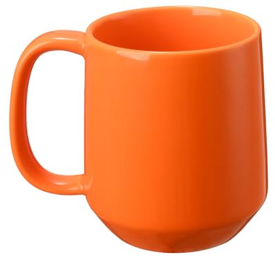 Miicol Ceramic Coffee Mug, 455ml Large Coffee Cup, Tea Mug with Handle, Flat Bottom Mug for Men, Women, Office, Microwave and Dishwasher Safe, Multi-Color, Sun Orange