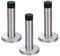 Jatidne 3 Pack Door Stops Chrome Door Stoppers for Skirtings Walls Silver Doorstops Heavy Duty Stainless Steel Wall Mounted