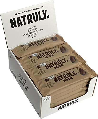 NATRULY Barrette Energetiche BIO al Cacao, Senza Zuccheri Aggiunti, 100% Naturali e Biologiche, Senza Glutine, Vegane -Pack 12x40g