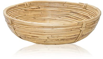 ASK Flechtkorb rund Brotkorb geflochten Handarbeit Fair Trade (30x8cm)
