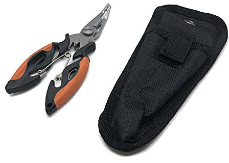 Splitringzange Sprengringzange Angelzange Hakenentferner Hakenlöser Angelschnur Schneider inkl. praktischer Tasche