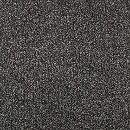 247Floors Budget Saxony Carpet 8mm Flecked Stain Resistant Hard Wearing Feltback (Dark Grey, 3.5m x 4m)