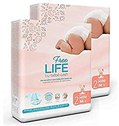 Freelife Bébé Cash Couches Taille 2 (3-6kg) - 112 couches