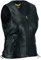 Leatherick Gilet sans manches en cuir noir avec poche cachée pour femme - Noir - M