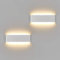 Klighten 2 Stücke Wandleuchten LED Innen10W, 30CM LED Wandlampen Aluminium, Weiß,Moderne Wandbeleuchtung Perfekt für Schlafzimmer, Wohnzimmer, Treppen und Badezimmer,3000K Warmweiß