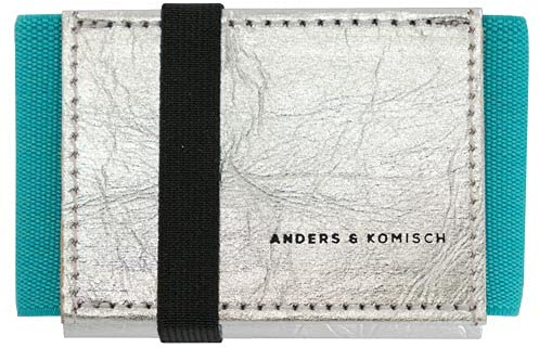 Anders & Komisch Mini Portemonnaie mit Münzfach Kartenetui Herren Kleine Geldbörse Damen Slim Wallet Nachhaltige Geldbeutel Handarbeit aus Deutschland