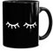 Kaffee-Tasse Schlafende Augen Wimpern Eye Lashes Müde Schlafen Mascara MoonWorks® schwarz unisize