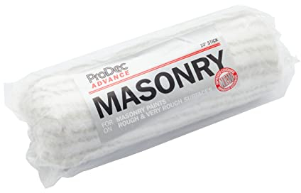 ProDec 10 inch Trade Professional Long Pile Masonry Paint Roller with Heavy Duty Padded Core for Fast Coverage Painting with Smooth and Textured Masonry Paints on Exterior Walls, 10