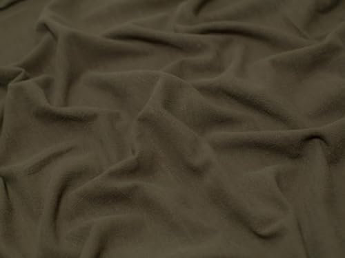 Stonewashed Ramie Leinenoptik Stoff Erde – Meterware