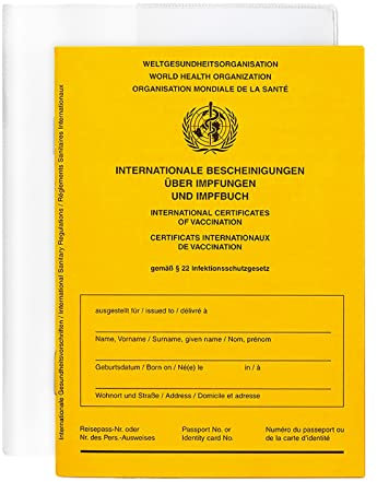 Impfpass Impfausweis mit Hülle Schutzhülle [100 Stück] Impfbuch mit hochwertiger Ausweishülle