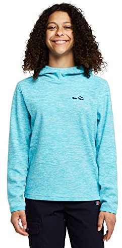 Peter Storm Kids' Marley Hoodie, Kid's Midweight Fleece Hoodie, Fleece Midlayer for Boys and Girls, Outdoors, Walking, Trekking and Hiking Clothing, Aqua, Age 13