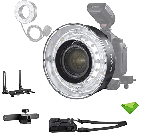 Godox R200 Makro-Ringblitzkopf für AD200 AD200 Pro 5800 ± 200 K 200 Ws mit Einstelllampe Makro Speedlight Speedlite für DSLR-Kameras für Porträtaufnahmen, Makroaufnahmen, Dentalaufnahmen usw
