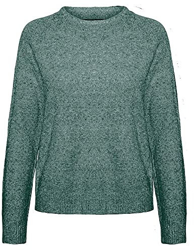 VERO MODA PETITE Women's VMDOFFY LS O-Neck Blouse GA PTT Strickpullover, Pine Grove/Detail:Melange, XS/P