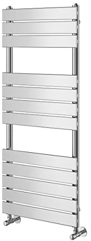 Go Bathrooms Ark Towel Rail 1200mm x 500mm Chrome Bathroom Radiator Designer Heated Ladder Rail Flat Panel Heater