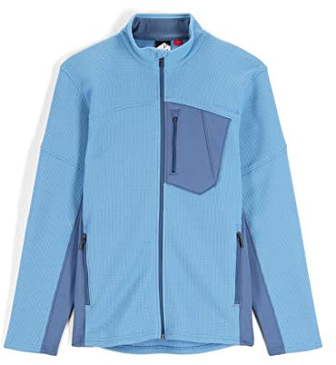 Spyder Herren Bandit Hybrid durchgehendem Reißverschluss Fleecejacke, Chambray, Large