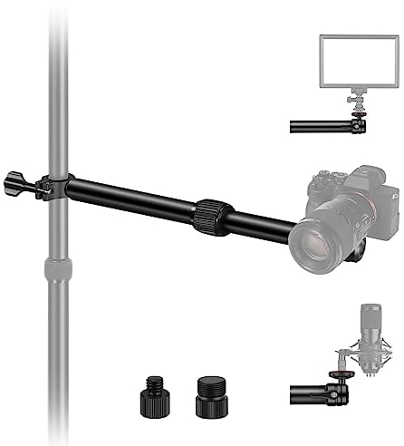 NEEWER DS001 Table Overhead Camera Mount Arm 11.8-20 inches/30-51 cm Telescopic Extension Arm for Table Stand with Ball Head Mount 1/4 Inch 3/8 Inch 5/8 Inch Screws for Webcam Camera LED Ring Light