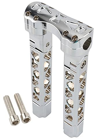 RZCREW Lenkererhöhung Klemme 1”25 Mm Motorrad-Rückzugsklemme, Lenkererhöhung, Gerade Eingestellt, Kompatibel Mit Sportster 883 1200, Für Touring, Für Dyna, Für Softail, Für(10.5 Chrome)