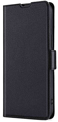 WBWONE Leather Cover per OPPO A98 5G, Portafoglio a Libro in Pelle Custodia con Magnetica/Slot schede/Staffa,Flip Antiurto Protezione Case. Nero