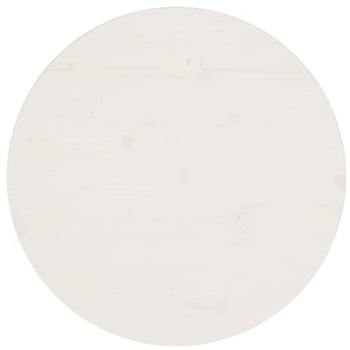 LAPOOH Tischplatte, Schreibtischplatte, Table Top, Schreibtisch Platte, Dekorplatte, Weiß Ø60x2,5 cm Massivholz Kiefer