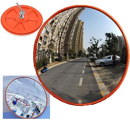 Espejo convexo de seguridad de 60 cm para supermercado, tiendas, garaje, aparcamiento, puerto