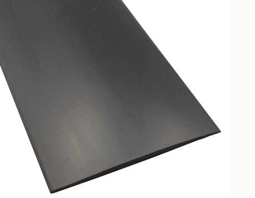 Striscia di transizione per pavimenti, autoadesiva, in PVC, 1 m x 5 cm, profilo piatto laminato, colore nero
