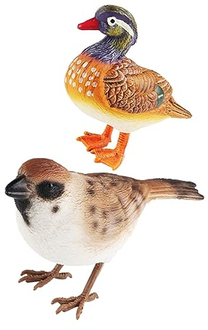 BESTonZON 2St Baum-Vogel-Dekor Animal Figures gartenskulptur Waldvögel-Ornament Papageienfiguren Wohnkultur Birdie künstlicher Vogel gefälschtes Vogeldekor Haushalt einstellen Bonsai Statue