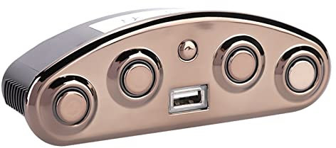 Cargador de Enchufe con Botón Galvanizado, Cargador de sofá USB, Mango de Carga USB con 5 Botones