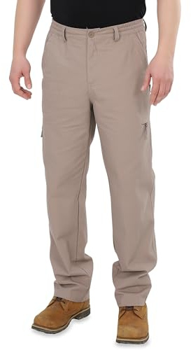 Ben Creek - Herren Cargohose - Outdoorhose aus Baumwolle - Lange Freizeithose mit Multitaschen - unifarbene Basic Utility Hose J03 (Fango 3XL)