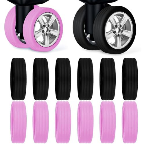 16 Pezzi di Copriruota Per Bagaglio In Silicon, Copertura Delle Ruote Della Valigia, Protezione Antigraffio per Ruota Bagagli, Protezione per Ruota Valigia, per Valigie o Rotelle per Sedie da Ufficio