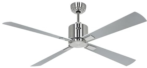 CasaFan ECO NEO III 132 WiFi Deckenventilator, Energiesparender & leiser Ventilator mit hochwertigen Holzflügeln, 6 Geschwindigkeiten mit Fernbedienung, für Räume bis 25 qm & Schrägen bis 23°
