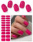 AutyaMee Semi Cured Gel Nail Strips (Pink Berry), 20 Pcs Gel Nail Wraps, Stickers, UV Light Required, Salon Quality, Long Lasting