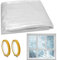 Winter Thermo Cover Fenster-Isolierfolie,Wärmeschutzfolie Fenster Isolierfolie Kit, DIY Isolierfolie Fenster Kälteschutzfolie Fenster mit für Winddicht und Warm im Winter (clear, 1.6×3m)