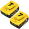 Exemoro 2 x 18 V 5.0 Ah DCB184 Batterie pour Dewalt Batterie 18 V 5.0 Ah DCB184 DCB180 DCB181 DCB182 DCB200 DCB201 DCB201-2 DCB200-2 DCB204-2 Outils électriques compatibles