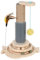 ulafbwur 15,7 Zoll großer Katzenkratzbaum, Katzenballbahnspielzeug mit Holzkugelbahn, Katzenminze-Teaser-Stick, interaktives 5-in-1-Haustierkatzenspielzeug L