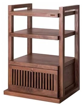 Lautsprecherständer Audio-Rack, Verstärkerschrank, Verstärker-Rack, Sound-Rack, Schrank aus massivem Holz, professionelles Platzierungs-Rack mit Schublade, Sound-Schrank Lautsprecherständer(61*53*91cm